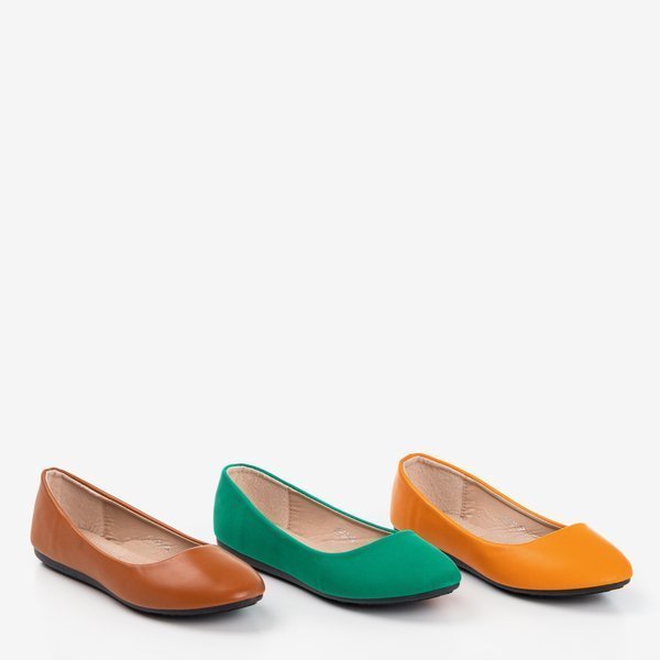 OUTLET Оранжевые балетки из эко-кожи Falo - Обувь