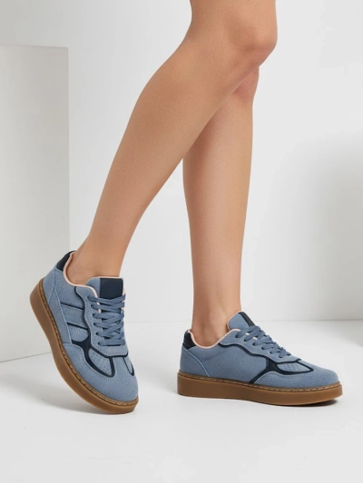 Moteriški sportbačiai „Luna“ mėlyni ekologiški kasdieniai