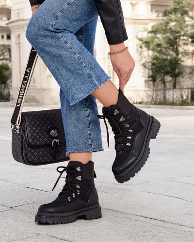 Женские зимние сапоги Royalfashion на шнуровке Sololi