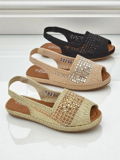 Moteriškos espadrilės su kalnų krištolais Belle Sparkle
