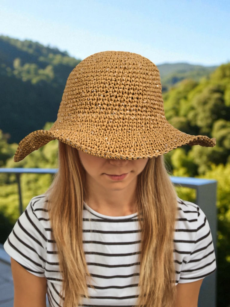 Royalfashion Damski kapelusz słomiany Lila Sun