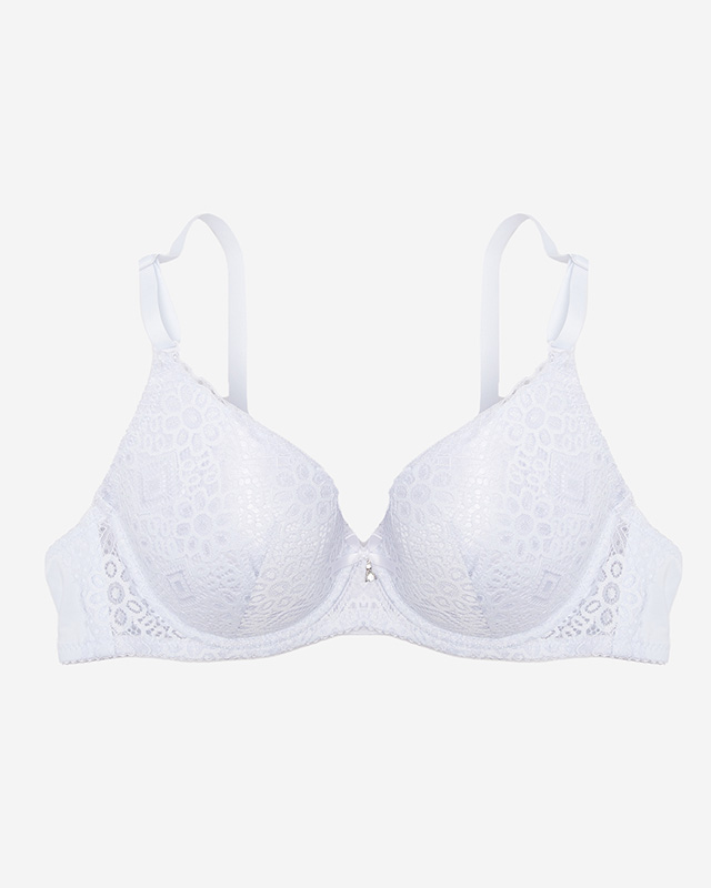 Белый женский бюстгальтер с мягкой подкладкой - Нижнее белье