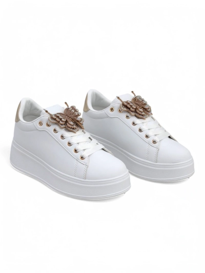 Королевская мода Женские платформенные кроссовки с бабочкой Obellay