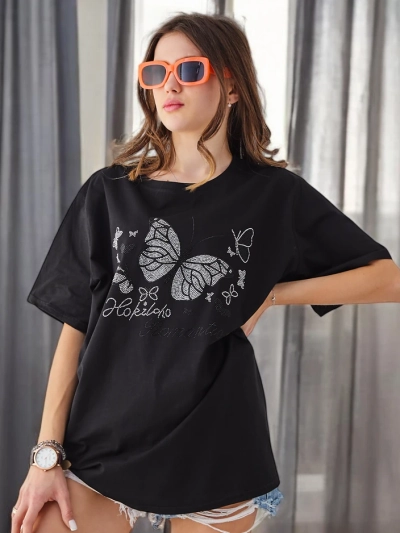 Royalfashion Женская хлопковая футболка Романтическая бабочка