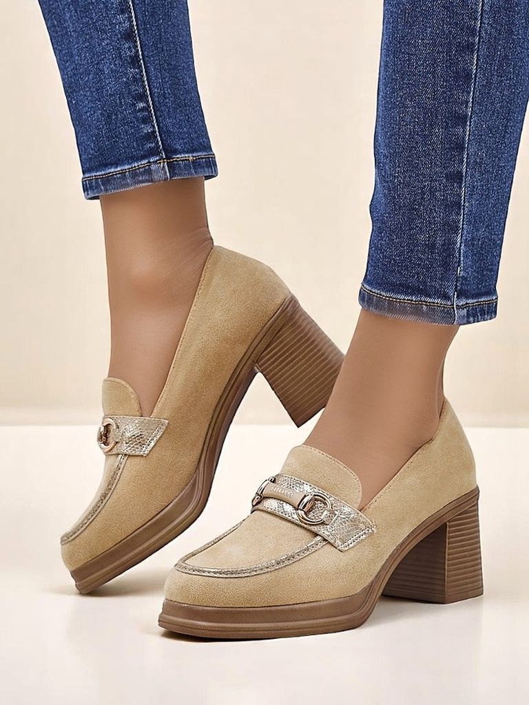 Royalfashion Женские лоферы на широком каблуке Apareus