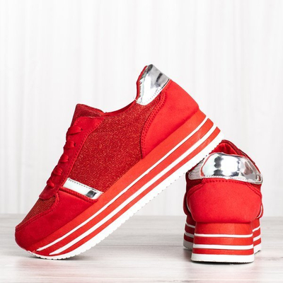 Czerwone buty sportowe Karin - Obuwie