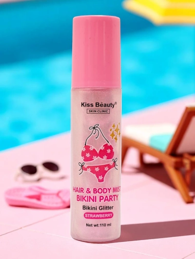 Summer Spray - Skystas švytėjimo suteikiantis purškalas plaukams ir kūnui Braškinis