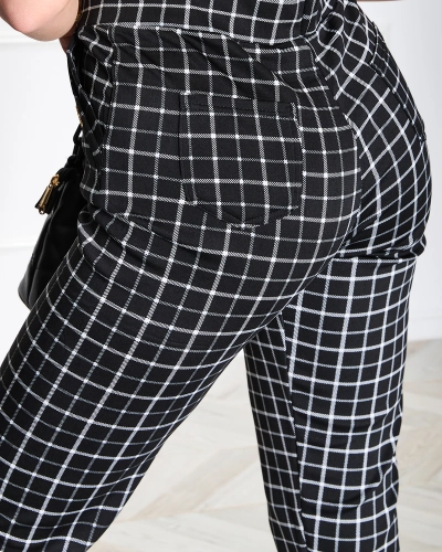 Juodos languotos moteriškos tegings kelnės PLUS SIZE- Drabužiai