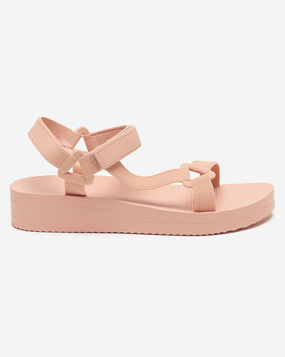 Розовые женские сандалии на плоской подошве Ostoy-Shoes