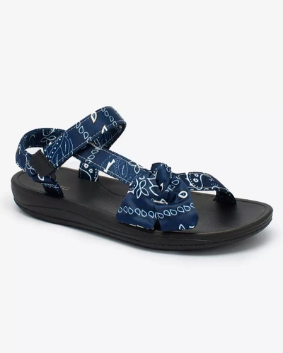 Royalfashion Navy blue moteriški sandalai su lankeliu Oyall