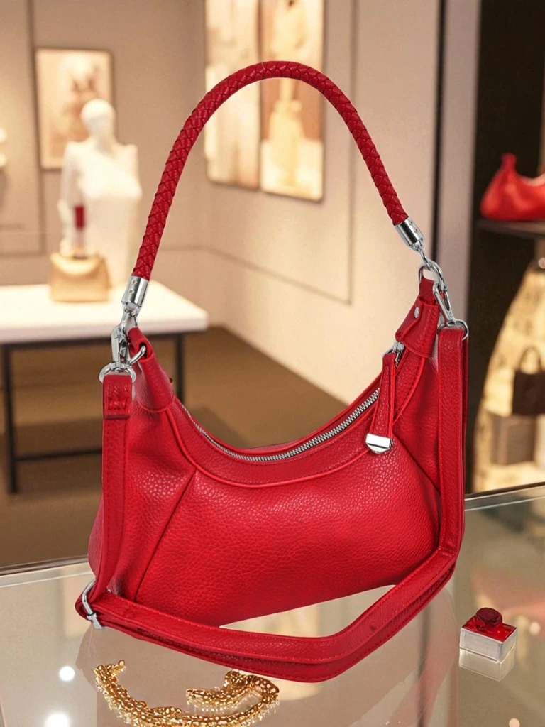 Royalfashion Dope Damska Torebka z Eko-Skóry z Ozdobnym Paseczkiem Lacquea