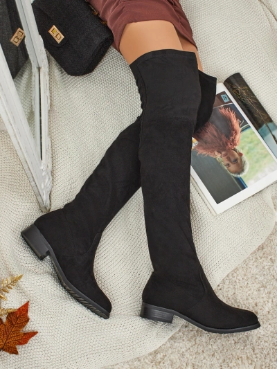 Moteriški ilgaauliai virš kelių eko zomšiniai Denvoria