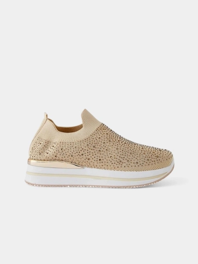 Спортивные тканевые туфли-слип вставки Royalfashion Terrifa