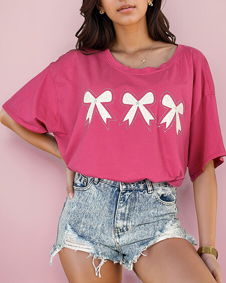 "Royalfashion" Moteriški marškinėliai su lankeliu