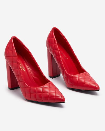 Royalfashion Красные женские насосы Torosa с тиснением