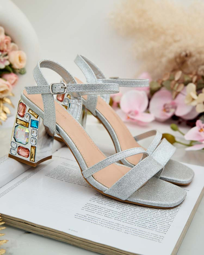 Royalfashion Moteriški sandalai Solepte Crystal Post