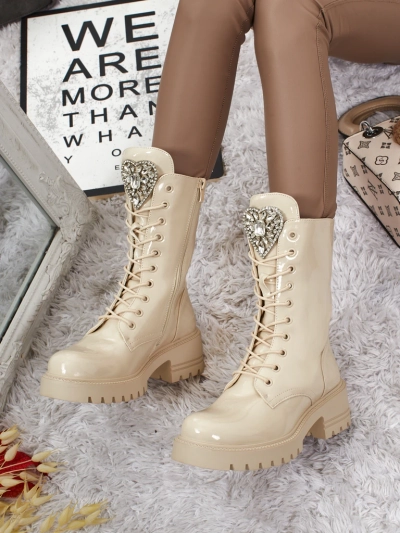 Lakieruoti šnuoruojami moteriški aulinukai Emelune