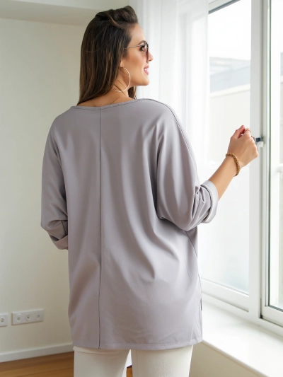 Блузка Royalfashion из вискозы для женщин с инкрустацией стразами