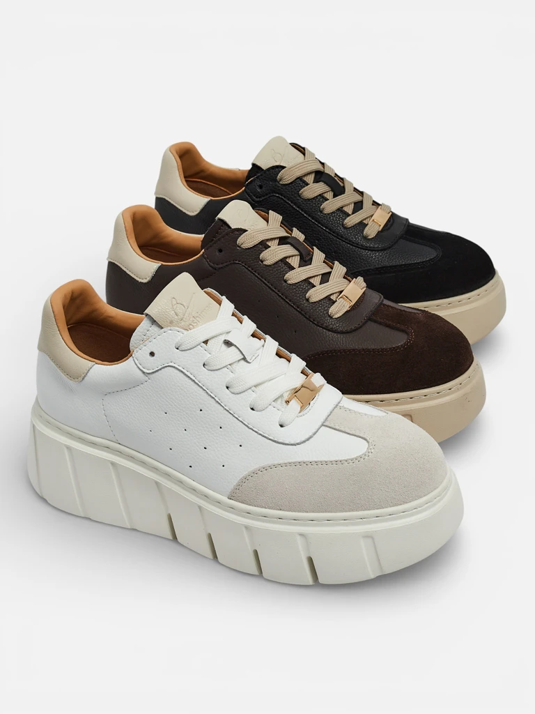 Sportiniai moteriški sportbačiai iš natūralios odos Taures