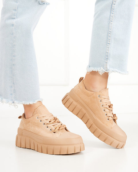 OUTLET Aukšti moteriški rudi sportbačiai Mishta - Avalynė