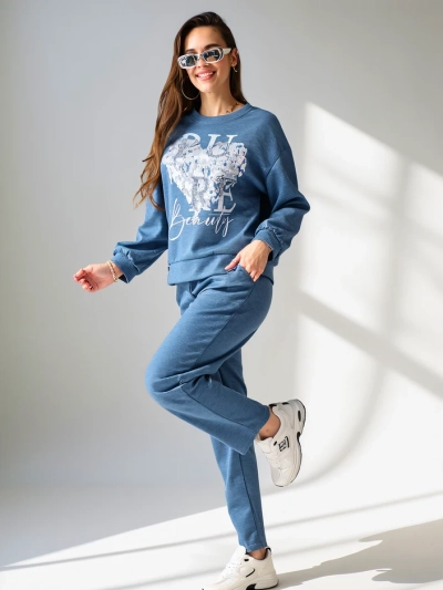Royalfashion moterų viskozės komplektas su spauda