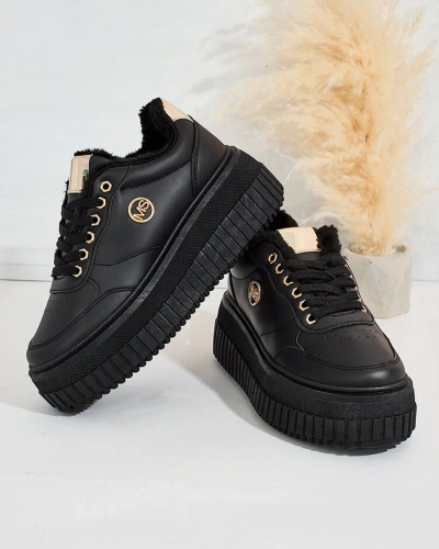 Royalfashion Pašiltintos moteriškos basutės su kailiu Sofi