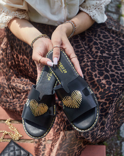 "Royalfashion" Moteriškos basutės plokščiu padu "Ortyca"