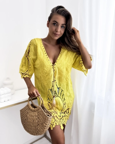 Royalfashion Yellow Women's Beach Dress Bedspread