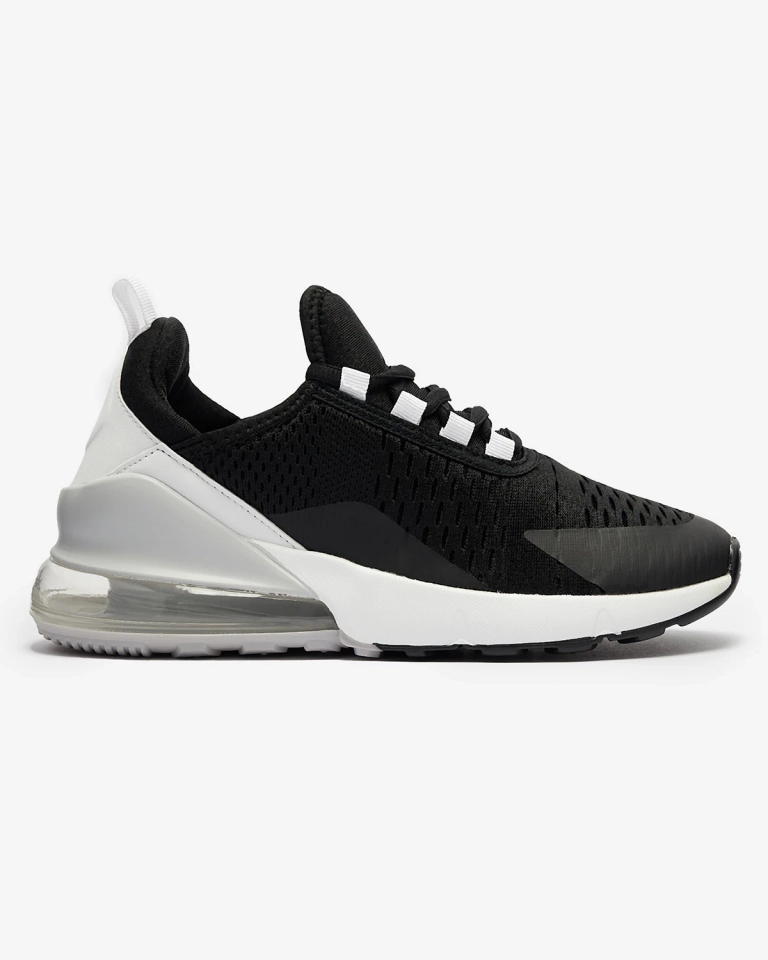 Черные женские спортивные туфли с белой вставкой Neterika - Обувь