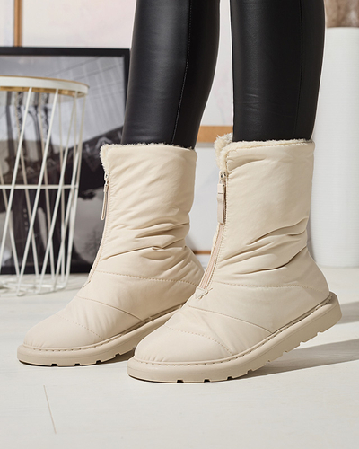 Бежевая женская обувь a'la snow boots Tirigga- Footwear