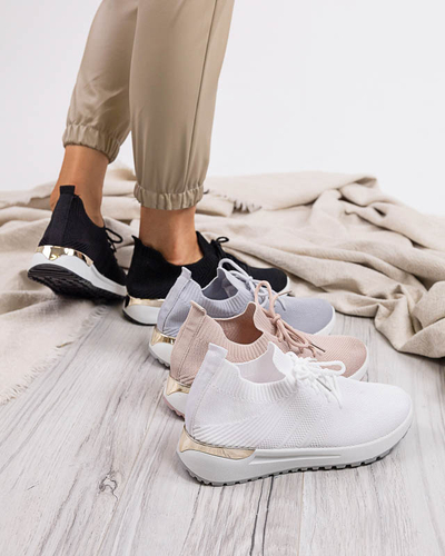 OUTLET Balta austa sportiniai bateliai moterims Ferroni - Avalynė