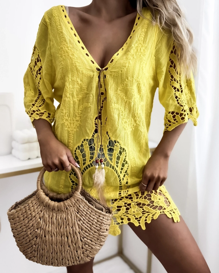 Royalfashion Yellow Women's Beach Dress Bedspread