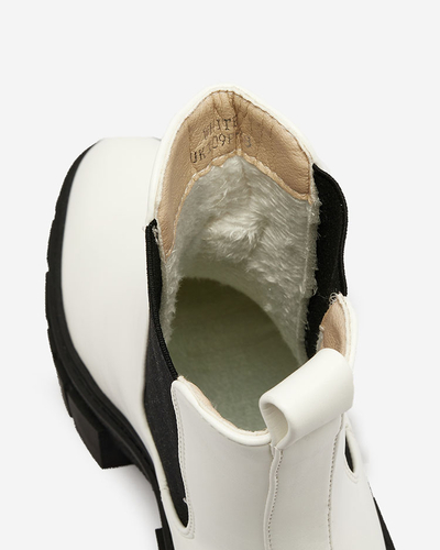 Royalfashion Balti moteriški batai tvirtu padu Eferope