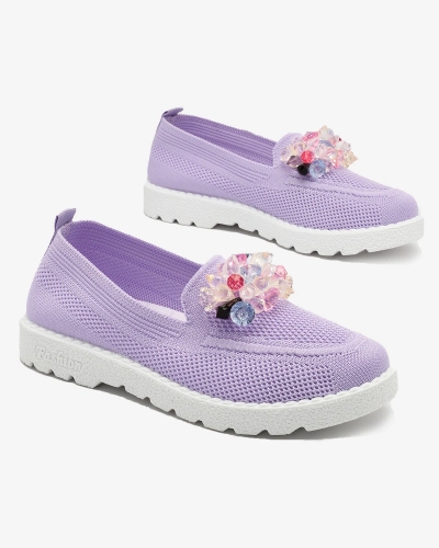 Royalfashion Фиолетовые женские украшенные полусапожки Enweta