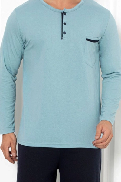 Royalfashion Хлопковые мужские пижамы с карманом