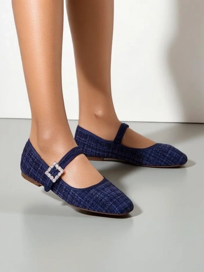 Royalfashion moteriški raštuoti ballet flat'ai su sagtimi ir dirželiu Riffos