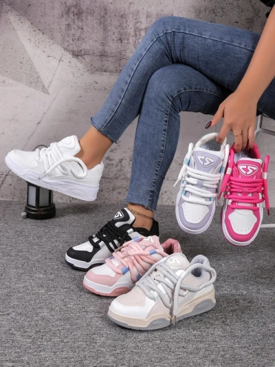 Royalfashion moteriški sportiniai kedai su dekoratyvinėmis raištelėmis Clesiv