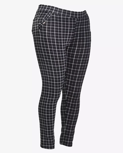 Juodos languotos moteriškos tegings kelnės PLUS SIZE- Drabužiai