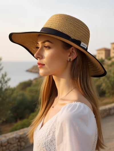 Royalfashion Женская соломенная шляпа Fiora