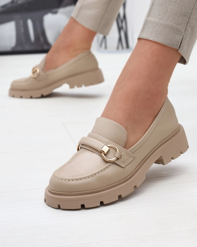 Smėlio spalvos moteriški mokasinai Desise- Footwear