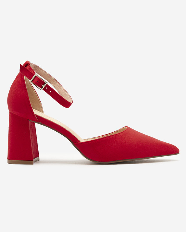 Raudonos spalvos moteriški bateliai suvarstomi į apačią Derra - Avalynė