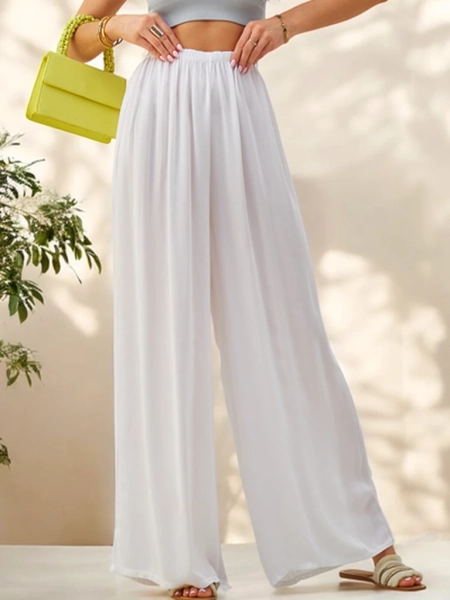 Royalfashion viskozės tiesios moteriškos kelnės, pagamintos iš audinio