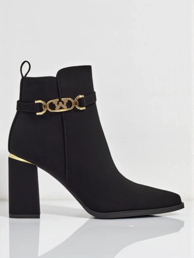 Moteriški eko zomšiniai aulinukai su storu kulnu Ostirena