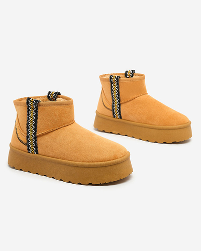 Royalfashion Женские короткие сапоги a'la snow boots с орнаментом Erititta