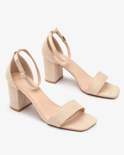 Royalfashion Женские сандалии на низком ходу бежевого цвета Helrem
