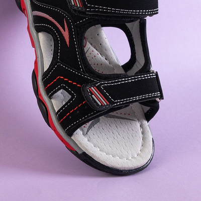 Juodi berniukų „Abbu Velcro“ sandalai - Avalynė