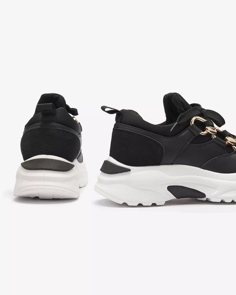 Черные женские спортивные туфли с цепями Nanoka - Обувь