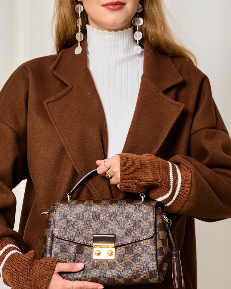 Royalfashion Женская куртка-пальто длиной до колена темно-коричневого цвета