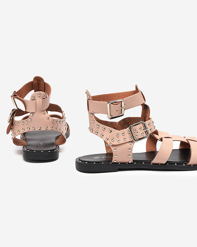 Smėlio spalvos moteriški gladiatorių sandalai Taleris - Avalynė