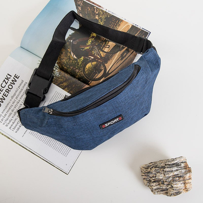 Темно-синяя спортивная поясная сумка unisex